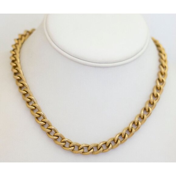 16 inch, Vintage Gold Tone Style Chain Choker Necklace by Sarah Coventry - N1 - Picture 2 of 3